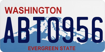 WA license plate ABT0956
