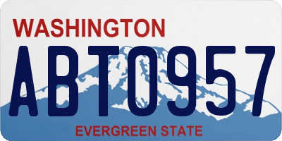 WA license plate ABT0957