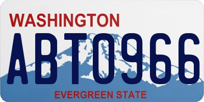 WA license plate ABT0966