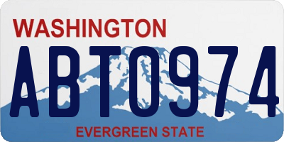 WA license plate ABT0974