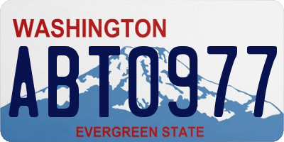 WA license plate ABT0977