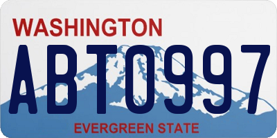 WA license plate ABT0997