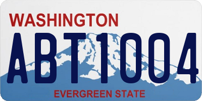 WA license plate ABT1004