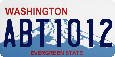 WA license plate ABT1012