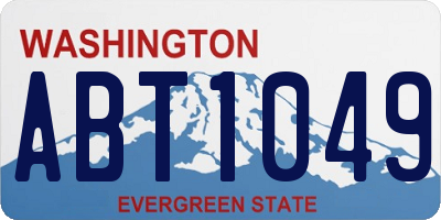 WA license plate ABT1049