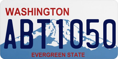 WA license plate ABT1050