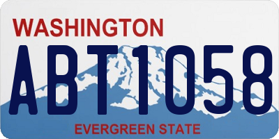 WA license plate ABT1058