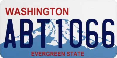 WA license plate ABT1066