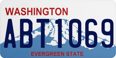 WA license plate ABT1069