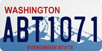 WA license plate ABT1071