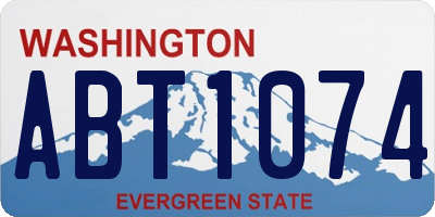 WA license plate ABT1074