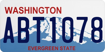 WA license plate ABT1078