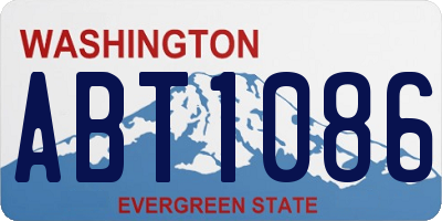 WA license plate ABT1086