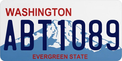 WA license plate ABT1089