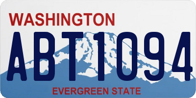 WA license plate ABT1094