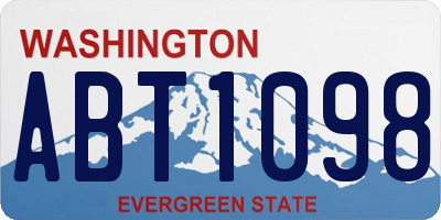 WA license plate ABT1098