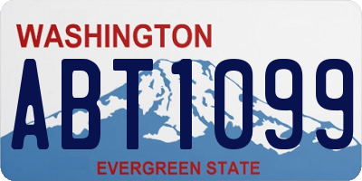 WA license plate ABT1099