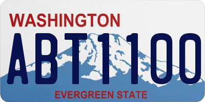 WA license plate ABT1100