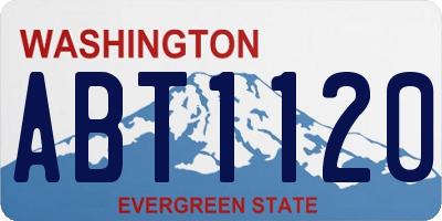 WA license plate ABT1120