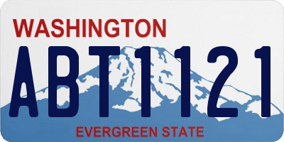WA license plate ABT1121
