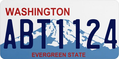 WA license plate ABT1124