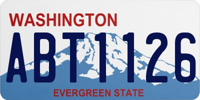 WA license plate ABT1126