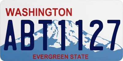 WA license plate ABT1127