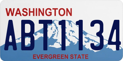 WA license plate ABT1134