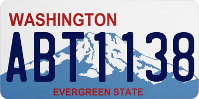 WA license plate ABT1138