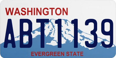 WA license plate ABT1139