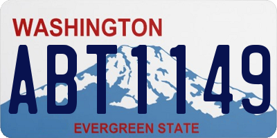 WA license plate ABT1149