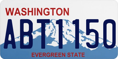 WA license plate ABT1150