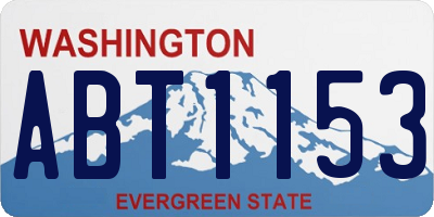 WA license plate ABT1153