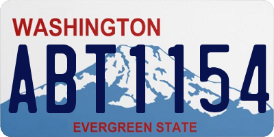 WA license plate ABT1154