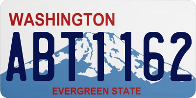 WA license plate ABT1162