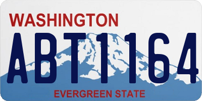 WA license plate ABT1164