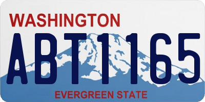 WA license plate ABT1165