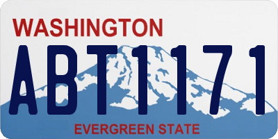 WA license plate ABT1171