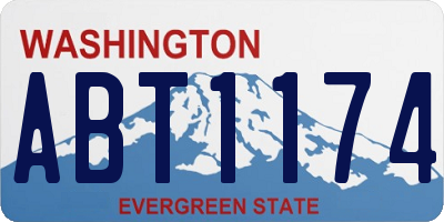 WA license plate ABT1174