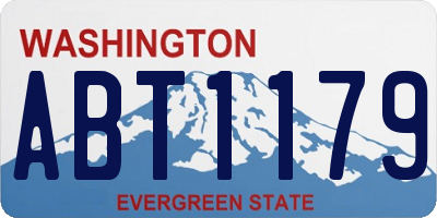 WA license plate ABT1179