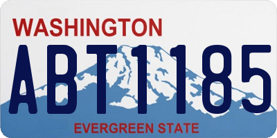 WA license plate ABT1185