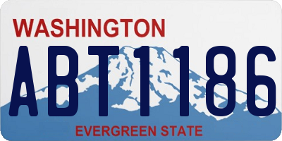 WA license plate ABT1186