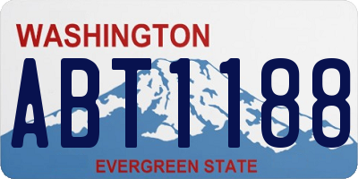 WA license plate ABT1188