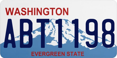 WA license plate ABT1198