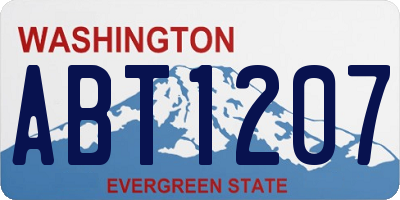 WA license plate ABT1207