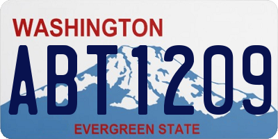 WA license plate ABT1209