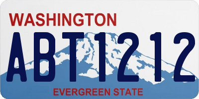 WA license plate ABT1212