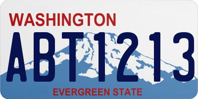 WA license plate ABT1213
