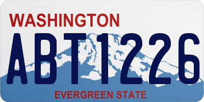 WA license plate ABT1226