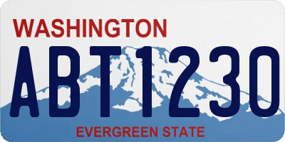WA license plate ABT1230